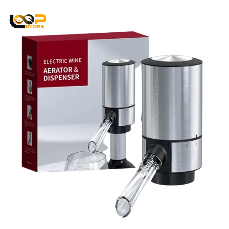 Dispensador Elétrico de Vinho 3 em 1 - Aerador, Decantador e Dispensador🍾