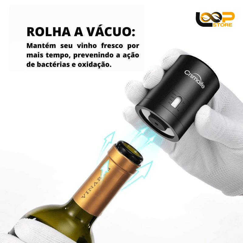 Tampa Rolha à Vácuo para Garrafa de Vinho Profissional