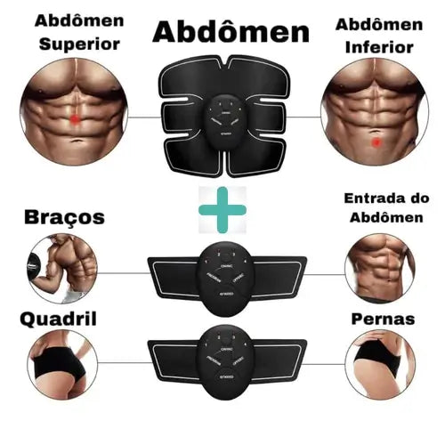 Tonificador Estimulador Abdominal Elétrico Smart Fitnes