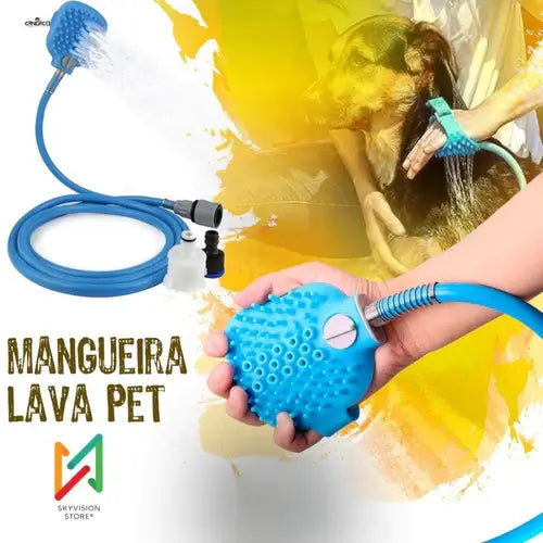 Escova Splash Shower Banho Pet Dog- Com Mangueira