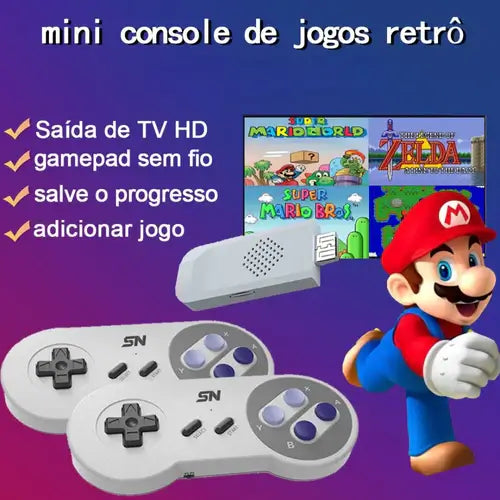 Super Nintendo Retrô Portátil - 🔥Oferta Black Nostálgica🔥