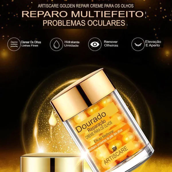 Combo Gold - Sérum Essência 24K + Creme para os olhos + Rolo massageador anti rugas