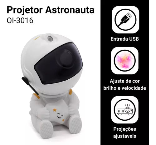 Projetor De Luzes Galáxia Estrelas Astronauta Com Controle🔥