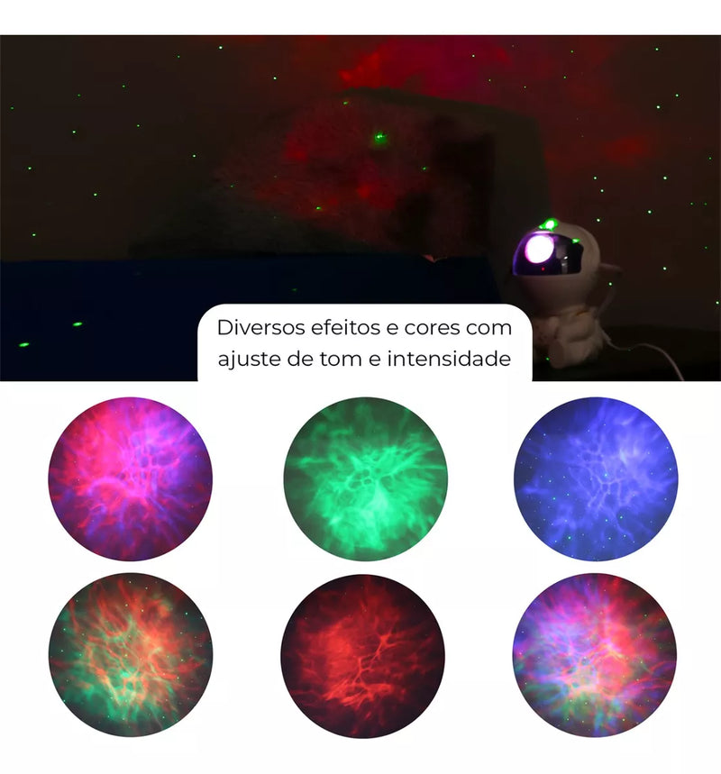 Projetor De Luzes Galáxia Estrelas Astronauta Com Controle🔥