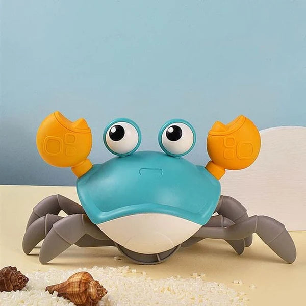 Brinquedo Interativo com Sensor de Obstáculos, Músicas e Luzes - Caranguejo Fujão Kids 🦀