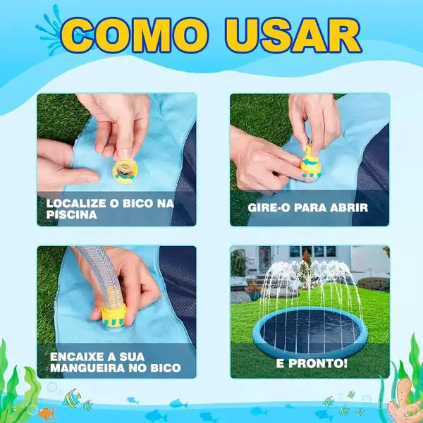 Piscina Divertida PetLoop™ com Chafariz | Para Cachorro