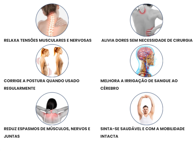 Colar Cervical Inflável - Remove dores no pescoço, ombro e costas - Últimas unidades 🔥